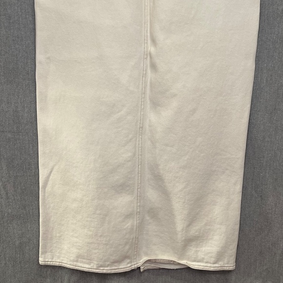 Blank NYC Ecru See You Again Denim High Rise Maxi Skirt 28 100% Cotton Slit 90s - Picture 8 of 13